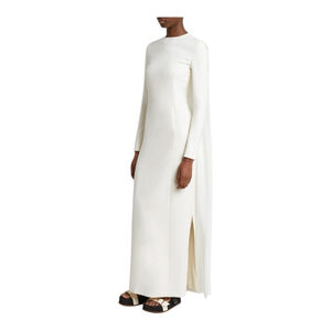 Gabriela Hearst Carlota Long Sleeve Ivory Cape Gown Size 2 (38)